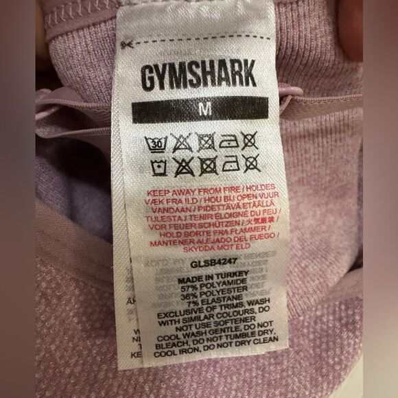 Gymshark Vital Seamless Bralette - Mauve Pink Marl - Size M - Picture 5 of 7